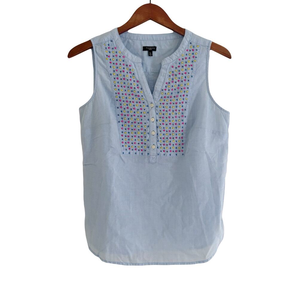 Talbots Sleeveless Blouse Sz M Petites